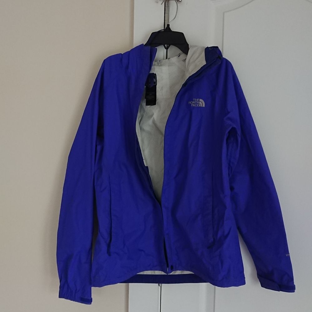 The North Face Venture hooded rain/wind jacket in sodalite blue